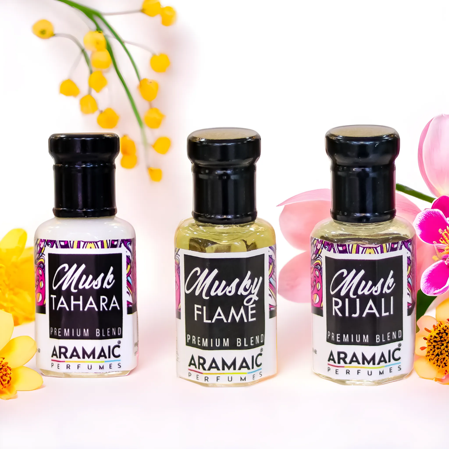 Musk Attars Combo Saver Pack - Musk Tahara x Musky Flame x Musk Rijali - 3x6 ML