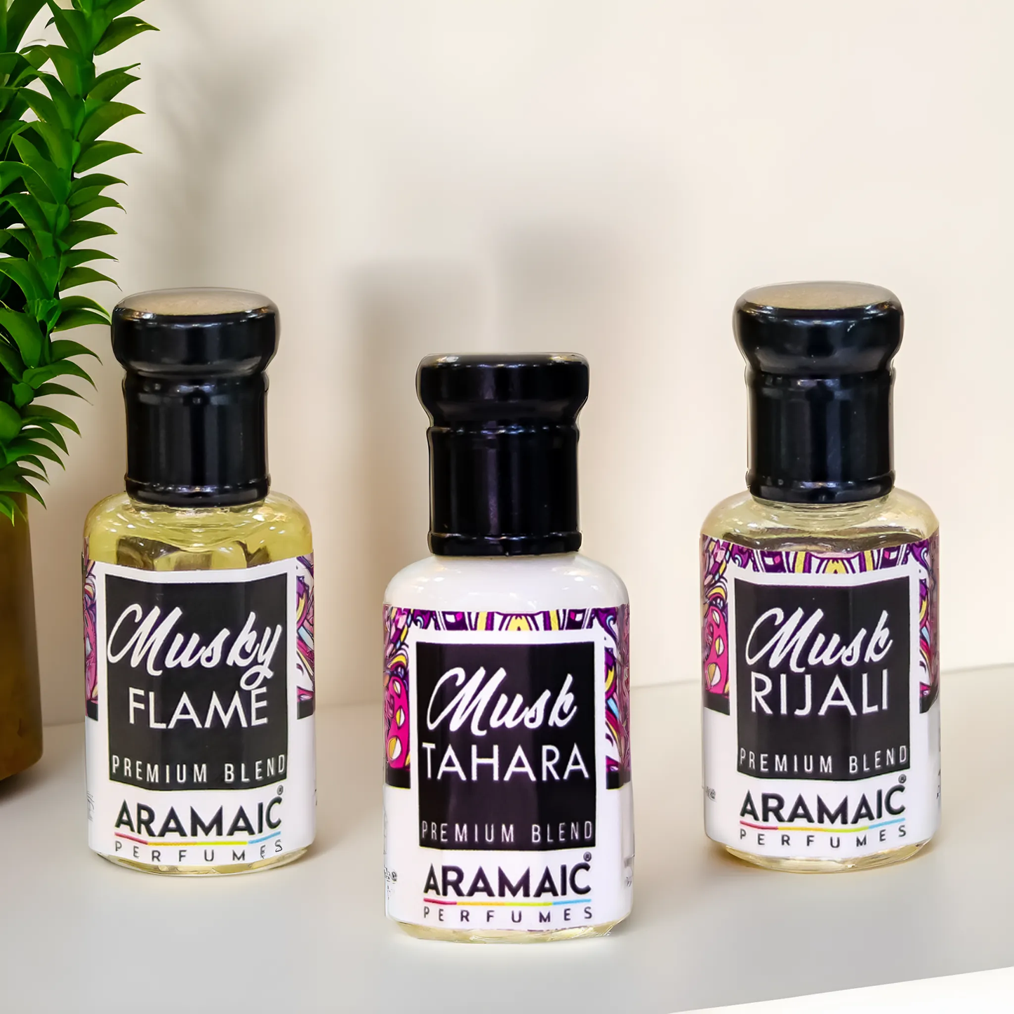Musk Attars Combo Saver Pack - Musk Tahara x Musky Flame x Musk Rijali - 3x6 ML