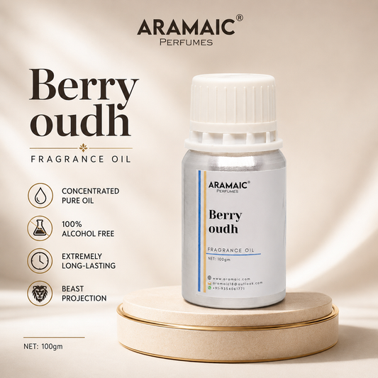 Berry Oudh Attar – Concentrated Pure Oil | Alcohol-Free, Long-Lasting Premium Attar - 100GM