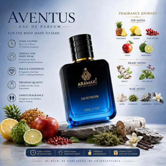 Aramaic Aventus Eau de Parfum 50 ML for Men & Women – Long Lasting Luxury Fragrance