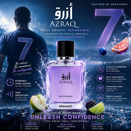 AZRAQ Eau De Parfum for Men & Women | Lavender, Bergamot & Cardamom | Long Lasting Premium Fragrance | 50 ML