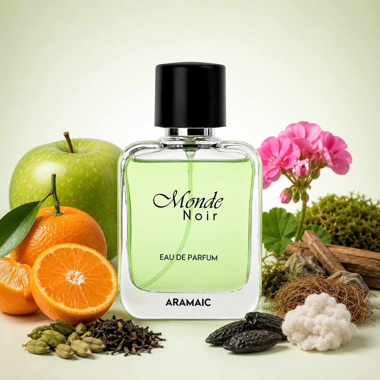 Aramaic Monde Noir Eau De Parfum for Men | Fresh Aquatic Citrus Fragrance | 50ml