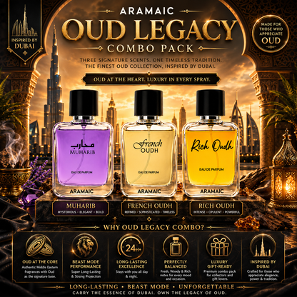 Dubai Oud Premium Combo Pack - Rich Oudh x Muharib x French Oudh - 3x50 ML