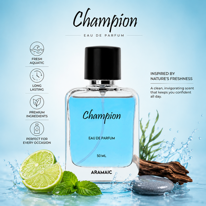 Aramaic Fresh Aquatic Collection Combo Pack | Champion, Azraq & Origin of Dreams | 3 x 50 ml Eau De Parfum