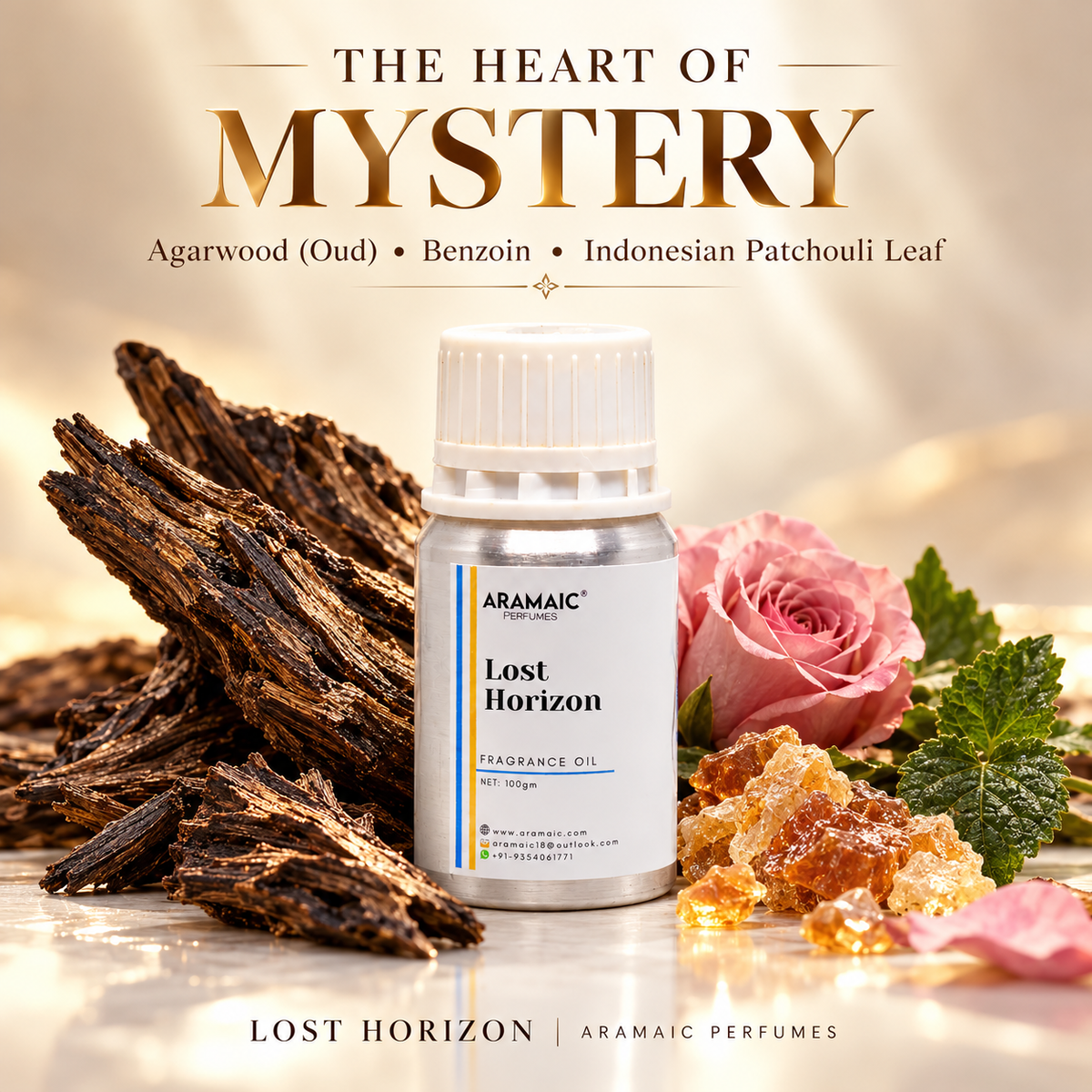 Aramaic Lost Horizon Fragrance Oil – Oud Maracuja Inspired Unisex Niche Perfume Oil | 100% Alcohol-Free