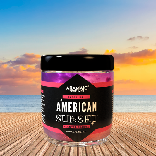 AMERICAN SUNSET | SCENTED CANDLE | GLASS JAR | 280 GM